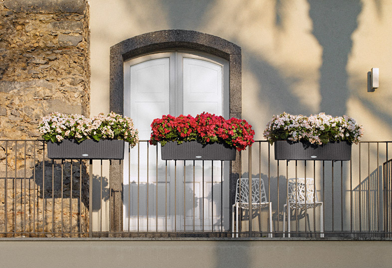 Lechuza Balconera Cottage 80 4er-Set – Pflanzkasten Mit Bewässerungssystem In Weiß